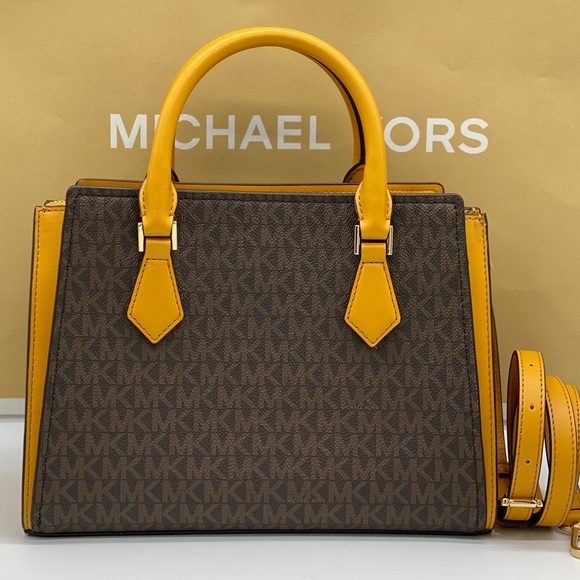 MICHAEL KORS HOPE MEDIUM MESSENGER MARIGOLD - Picture 2 of 16